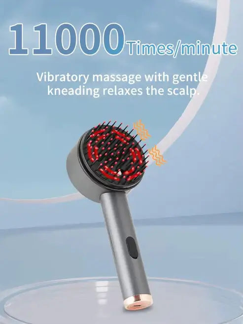 Red Multi Functional Light Therapy Scalp Massager